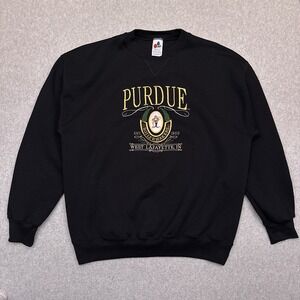 VTG Purdue Boilermakers Sweatshirt Men's XL NCAA Crewneck Midwest Embroidery USA